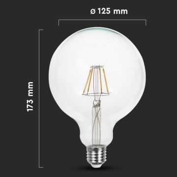 Ampoule LED FILAMENT G125 E27/10W/230V 4000K