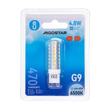 Ampoule LED G9/4,8W/230V 6500K - Aigostar