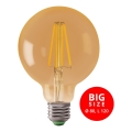 Ampoule LED LEDSTAR AMBER G80 E27/8W/230V 2200K