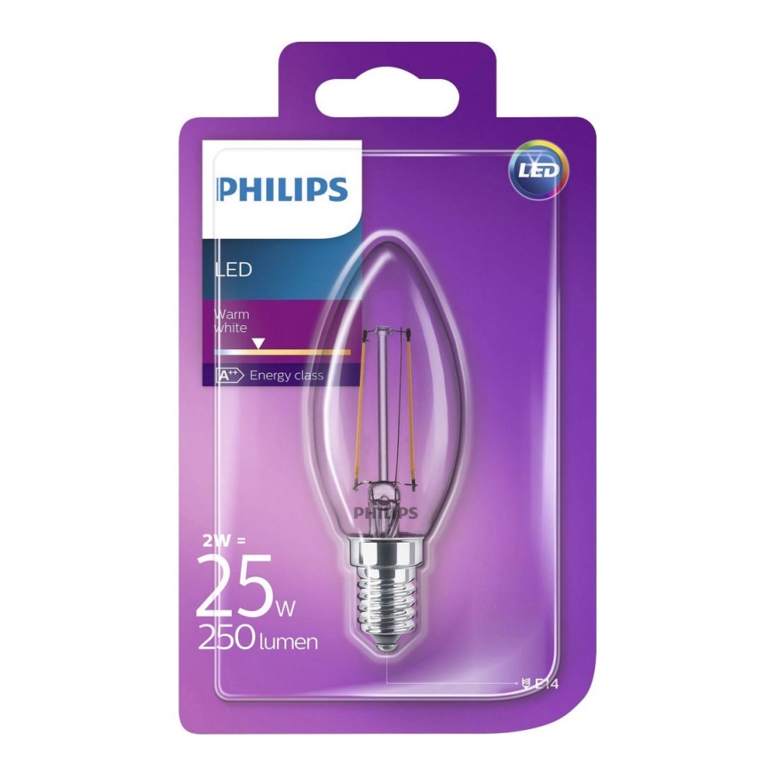 Ampoule LED Philips VINTAGE E14/2W/230V 2700K