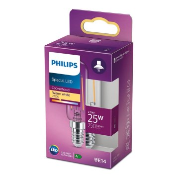 Ampoule LED pour réfrigérateur VINTAGE Philips T25L E14 / 2,1W / 230V 2700K