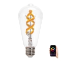 Ampoule LED RGBW FILAMENT ST64 E27/4,9W/230V 2700K - Aigostar