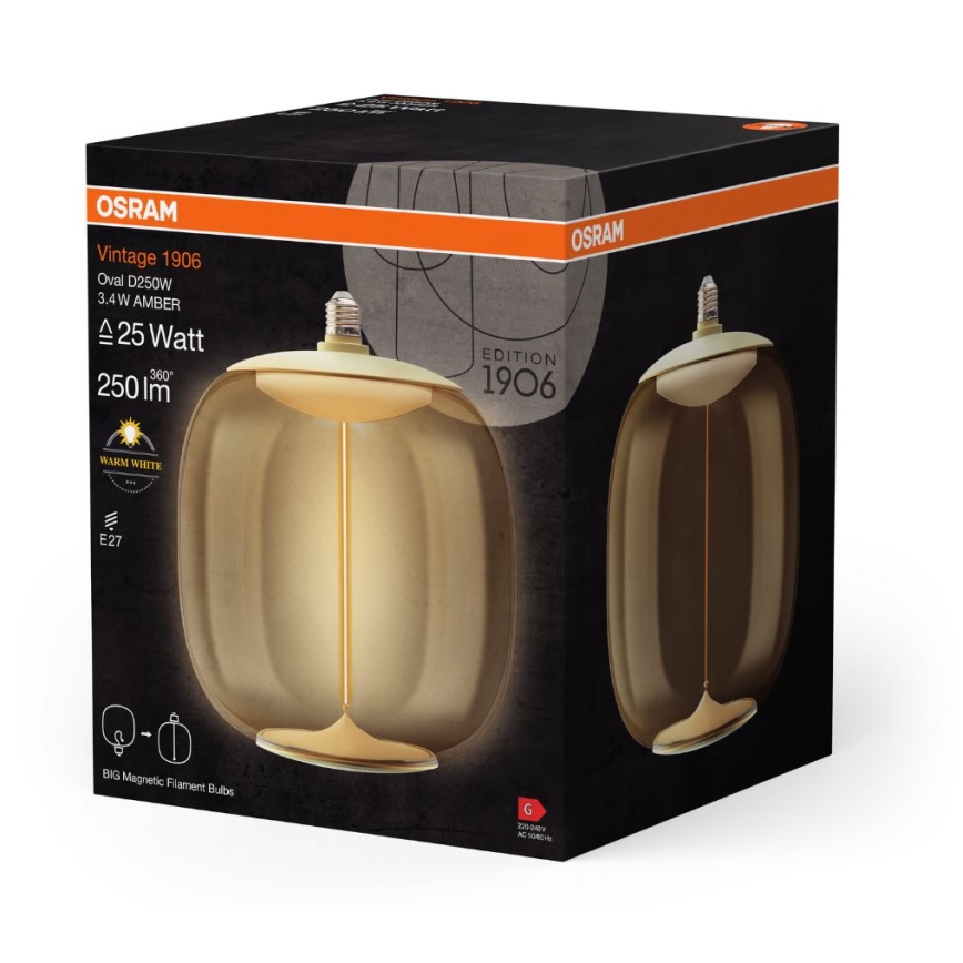 Ampoule LED VINTAGE FILAMENT E27/3,4W/230V 2700K - Osram