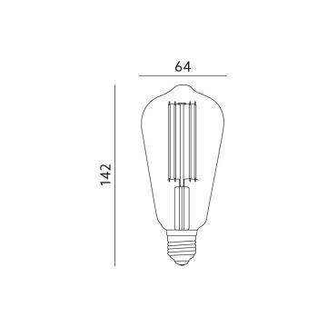 Ampoule LED VINTAGE FST64 E27/7W/230V 2700K