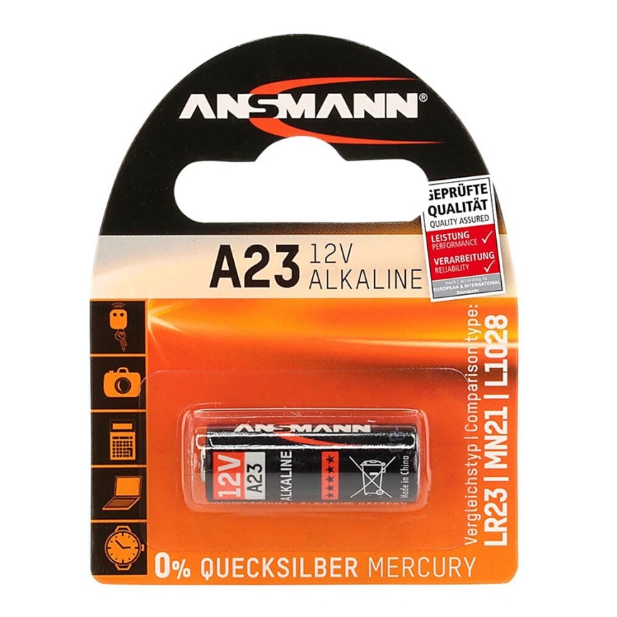 Ansmann 04678 - A 23 - Alkaline batterij A23/LR23/LRV08, 12V