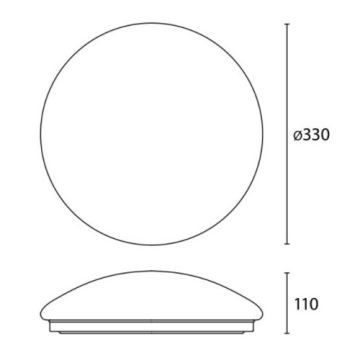 APLED - LED Badkamer Plafond Lamp met Sensor LENS LED/16W/230V IP44 2700-6500K