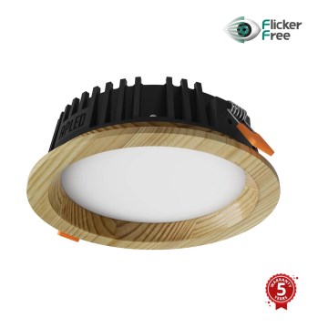 APLED - LED Hang plafondverlichting RONDO WOODLINE LED/6W/230V 3000K diameter 15 cm grenen massief hout