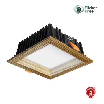 APLED - LED Hang plafondverlichting SQUARE WOODLINE LED/6W/230V 4000K 12x12 cm essehout massief hout