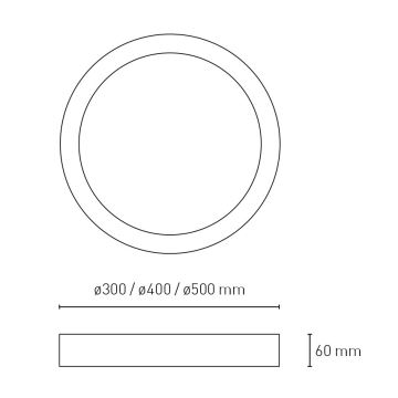 APLED - LED Plafond Lamp RONDO LED/48W/230V d. 50 cm eiken