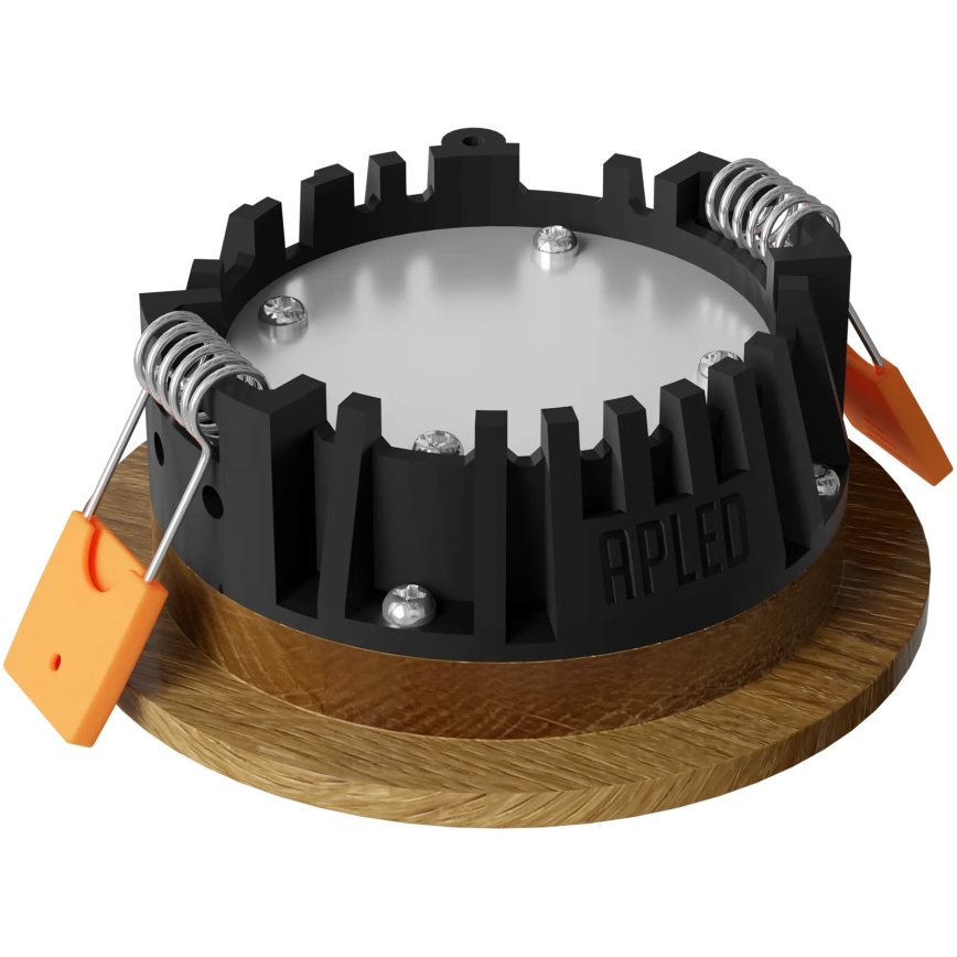 APLED - LED Hang plafondverlichting RONDO WOODLINE LED/3W/230V 4000K diameter 9 cm eiken massief hout