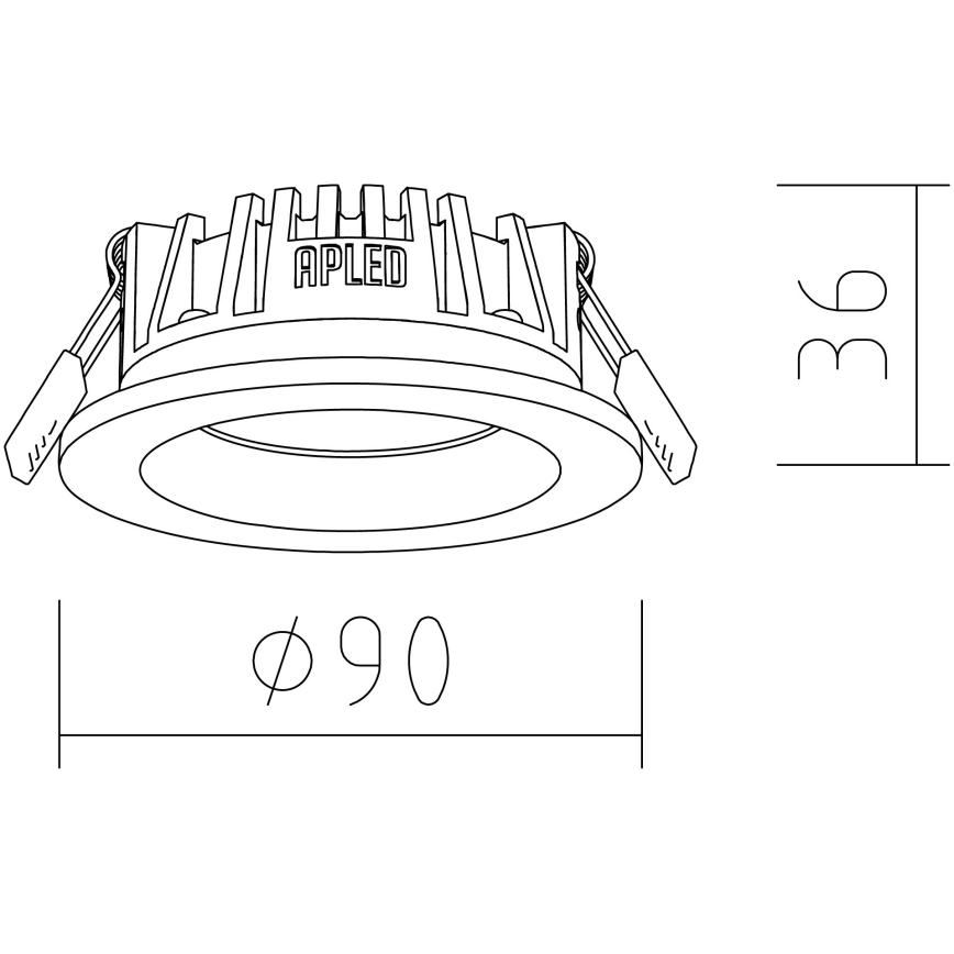 APLED - LED Hang plafondverlichting RONDO WOODLINE LED/3W/230V 4000K diameter 9 cm eiken massief hout