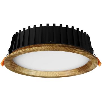 APLED - LED Hang plafondverlichting RONDO WOODLINE LED/6W/230V 3000K diameter 15 cm essehout massief hout