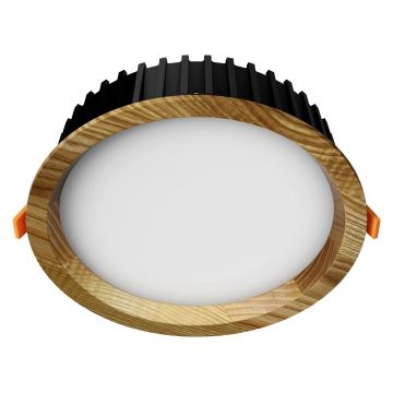 APLED - LED Hang plafondverlichting RONDO WOODLINE LED/6W/230V 3000K diameter 15 cm essehout massief hout