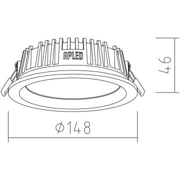 APLED - LED Hang plafondverlichting RONDO WOODLINE LED/6W/230V 3000K diameter 15 cm essehout massief hout