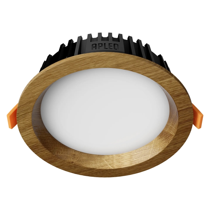 APLED - LED Hang plafondverlichting RONDO WOODLINE LED/6W/230V 4000K diameter 15 cm eiken massief hout