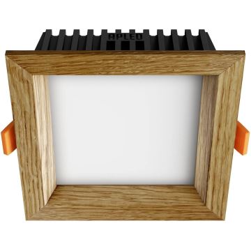 APLED - LED Hang plafondverlichting SQUARE WOODLINE LED/6W/230V 4000K 12x12 cm eiken massief hout