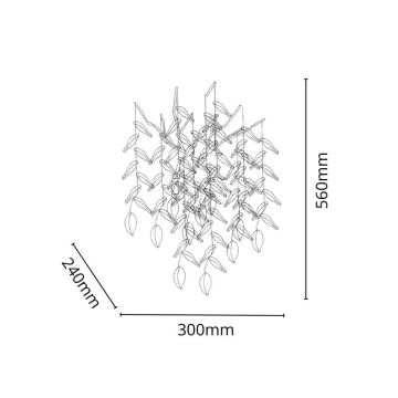 Applique murale en cristal 3xG9/40W/230V doré