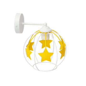 Applique murale enfant STARS 1xE27/15W/230V jaune/blanc