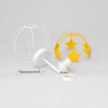 Applique murale enfant STARS 1xE27/15W/230V jaune/blanc