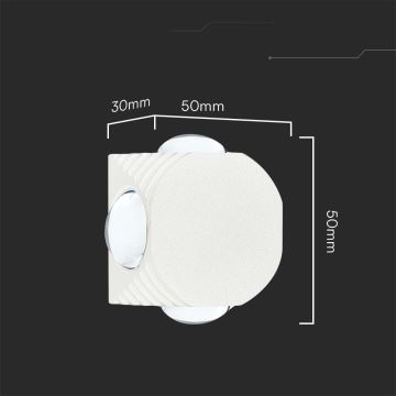 Applique murale extérieure LED/4W/230V 4000K IP54 blanc