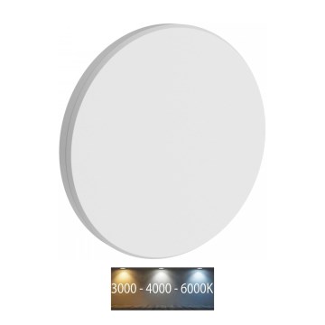 Applique murale extérieure PIATTA LED/9W/230V 3000/4000/6000K d. 12 cm IP44 blanc