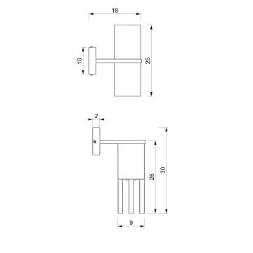 Applique murale MALM 1xE27/60W/230V