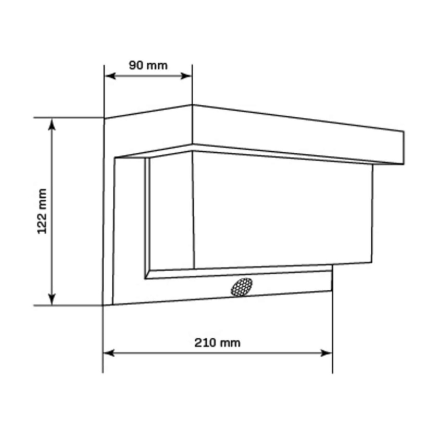 Applique murale solaire avec détecteur TONY LED/3,7V IP44