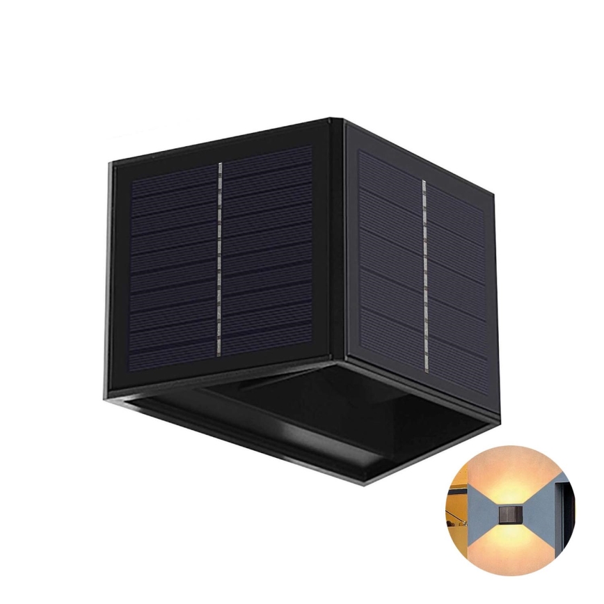 Applique murale solaire CUBUS 2xLED/1,5W/3,7V IP54