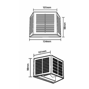 Applique murale solaire CUBUS 2xLED/1,5W/3,7V IP54