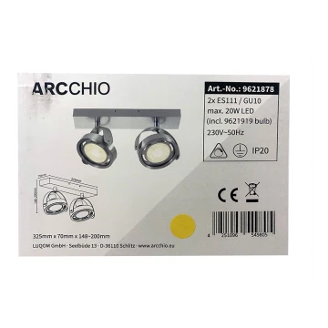 Arcchio - Dimbare LED Spot MUNIN 2xES111/GU10/11,5W/230V