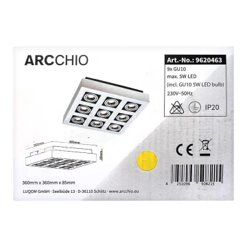 Arcchio - LED spot VINCE 9xGU10/230V