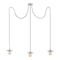 Argon 1378 - Hanglamp aan een koord CORSO 3xE27/15W/230V glanzend chroom