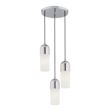 Argon 1465 - Hanglamp aan een koord BURGOS 3xE27/15W/230V glanzend chroom