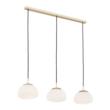 Argon 1494 - Hanglamp aan een koord TRINI 3xE27/15W/230V gouden