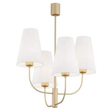 Argon 1821 - Hanglamp SAFIANO 4xE27/15W/230V goud