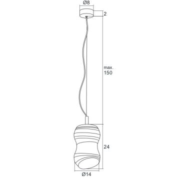 Argon 3797 - LED Hanglamp aan koord COMO LED/5W/230V