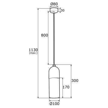 Argon 4213 - Hanglamp aan een koord BURGOS 1xE27/15W/230V zwart