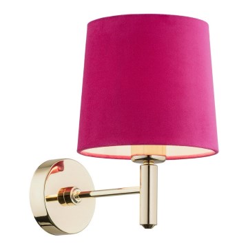 Argon 4349 - Wand Lamp PONTE 1xE27/15W/230V roze/messing