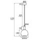 Argon 4357 - Hanglamp aan een koord SAGUNTO 1xE27/15W/230V d. 20 cm messing