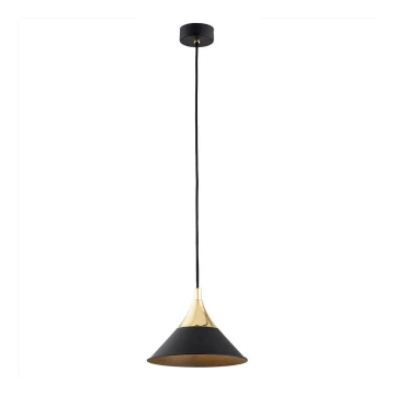 Argon 4903 - Hanglamp aan een koord MASSETO 1xE27/15W/230V zwart/gouden