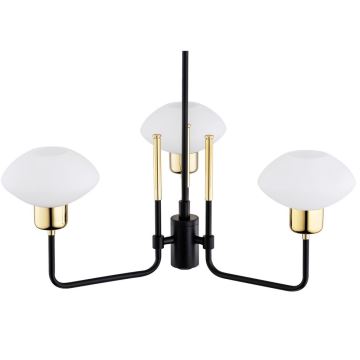 Argon 6166 - Hanglamp aan een paal RAVELLO 3xE14/15W/230V zwart/goud