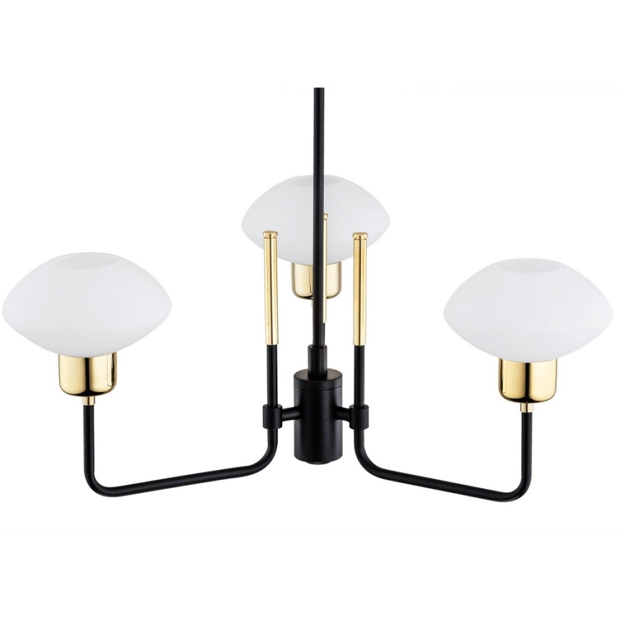 Argon 6166 - Hanglamp aan een paal RAVELLO 3xE14/15W/230V zwart/goud