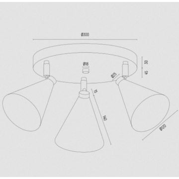 Argon 6245 - Spot LUCINDA 3xE14/7W/230V vert