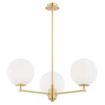 Argon 6307 - Hanglamp met vaste pendel PALOMA 3xE14/7W/230V goud/wit