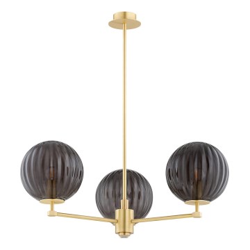 Argon 6310 - Hanglamp met vaste pendel PALOMA 3xE14/7W/230V goud/zwart