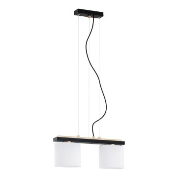 Argon 7164 - Hanglamp aan een koord CANOA 2xE27/15W/230V zwart