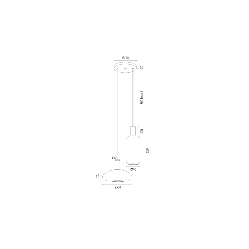 Argon 7214 - Hanglamp aan een koord SAGUNTO PLUS 2xE27/15W/230V zwart