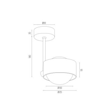 Argon 8058 - Lustre sur barre MASSIMO PLUS 1xG9/6W/230V blanc