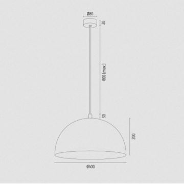 Argon 8244 - Hanglamp aan een koord BONITA 1xE27/15W/230V blauw