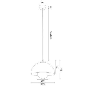 Argon 8444 - Hanglamp aan een koord PIAVA 1xE14/7W/230V albast bruin